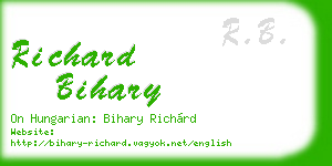 richard bihary business card